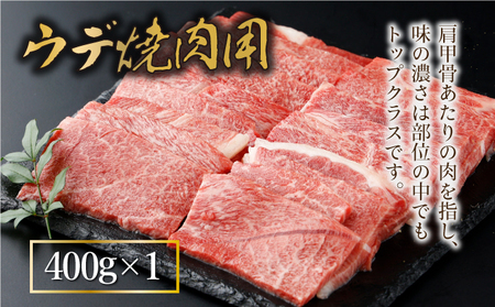 KU444 宮崎牛赤身モモ肉400g、赤身ウデ肉400g、肩ロース300ｇの焼肉食べ比べセット（合計1.1kg）