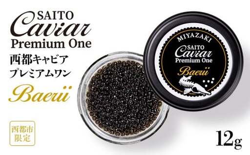 「SAITO CAVIAR PREMIUM ONE BAERII」12g　西都市オリジナルキャビア　鮎のよしの＜2.7-3＞