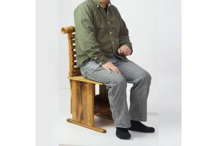 竹家具専門店【梅里竹芸】背伸ばし椅子＜12-6＞