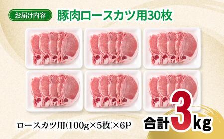 宮崎県産豚肉 ロースカツ用30枚セット 小分け 5枚入り×6パック＜2-110＞
