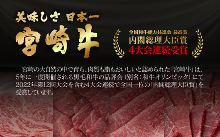 【宮崎牛】ミヤチク　焼肉食べ比べセット1.1㎏　4等級以上　国産牛肉＜2.6-3＞