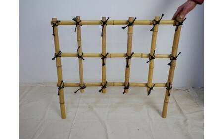 竹家具専門店【梅里竹芸】竹垣（埋め込み用）2個＜3-5＞