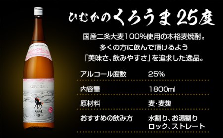 麦焼酎　蔵元限定＆定番　くろうま飲み比べ一升瓶セット　神楽酒造＜1.6-26＞