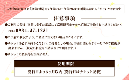 京町観光ホテル シングル 朝食付 宿泊券 1泊2日 1食付 ホテル 体験 旅行 観光 温泉 露天風呂 大浴場 ギフト 贈り物 プレゼント