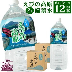 シリカ水 名水えびの高原 備蓄水 2L 合計12本 6本入×2ケース 飲料水 お水 シリカ ペットボトル ミネラルウォーター 天然水 宮崎県 九州 送料無料