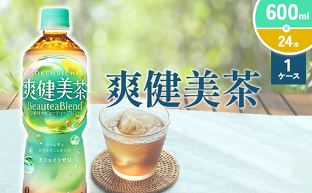 爽健美茶 600ml PET【コカ・コーラ】ペットボトル 1ケース(24本) セット お茶 カフェインゼロ ノンカフェイン ハトムギ ブレンド茶 宮崎県 えびの市 送料無料