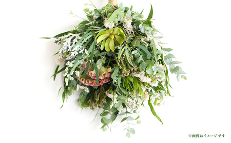 おまかせ 季節の ナチュラル スワッグ M 1点 長さ40cm～50cm程度 お花 フラワー インテリア 飾り 装飾 花 華 ドライフラワー 国産 宮崎県 九州 送料無料 常温