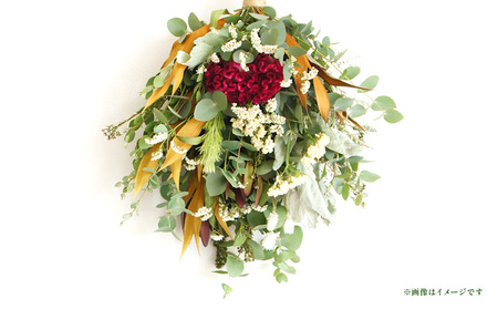 おまかせ 季節の ナチュラル スワッグ M 1点 長さ40cm～50cm程度 お花 フラワー インテリア 飾り 装飾 花 華 ドライフラワー 国産 宮崎県 九州 送料無料 常温