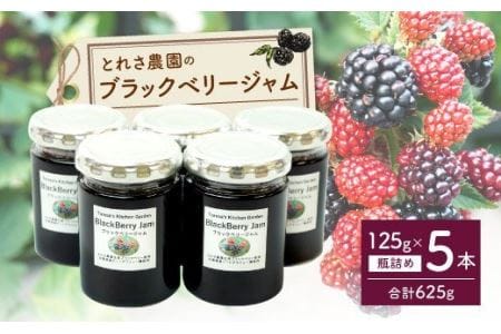 ブラックベリー ジャム 5本セット 125g×5本 添加物不使用 | 宮崎県