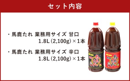 馬鹿(うまか) たれ 業務用サイズ 甘口・辛口 セット【GA-30】【GK-30