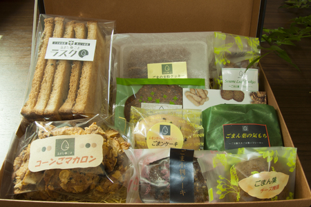 ごま菓子詰め合わせ(全8種)ごませんべいやラスク、クッキーなど三股町産胡麻と茎葉の粉末を使ったスイーツセット！国産 焼き菓子 洋菓子