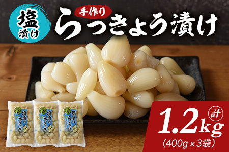 手づくりらっきょう 400g×3袋セットラッキョウ 辣韭 漬物 国産 宮崎県産