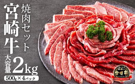 日本一美味しい黒毛和牛「宮崎牛」の網焼き用・焼肉用セット(2kg) 内閣総理大臣賞4回連続受賞のブランド牛 TF0285-P00020