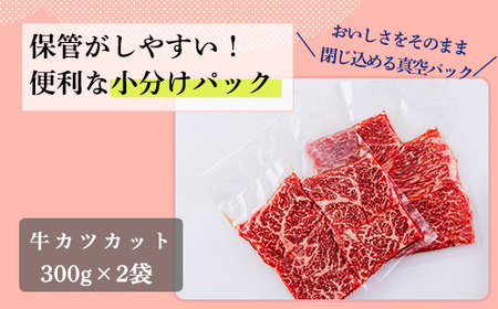 日本一美味しいブランド牛「宮崎牛」の牛かつカット肉セット 600g　特番682