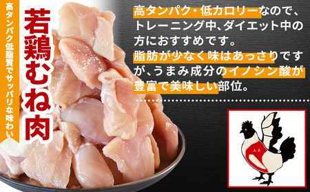 ＜宮崎県産若鶏切身 むね肉 2.4kg（300g×8袋）＞ 翌々月までに順次出荷 【 からあげ 唐揚げ カレー シチュー BBQ 煮物 チキン南蛮 小分け おかず おつまみ お弁当 惣菜 時短 炒め物 簡単料理 】【b0770_it_x2】