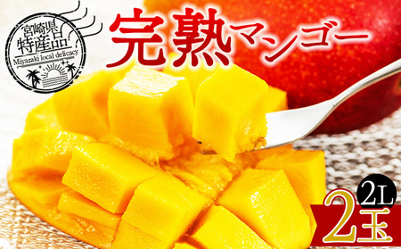 先行予約 2026年発送】＜宮崎県産 完熟マンゴー 2L 合計2玉＞入金確認