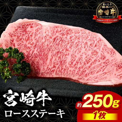 <宮崎牛ロースステーキ約250g>翌月末迄に順次出荷【a0145_sb】