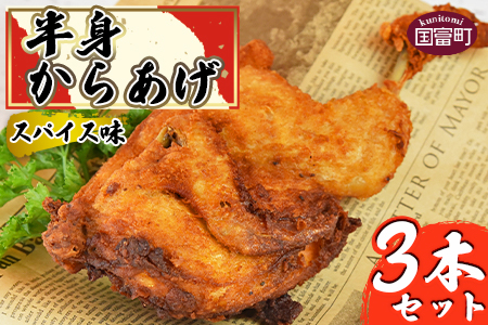 <半身からあげ(スパイス味)3本セット>準備でき次第翌々月までに順次発送【a0306_hi】