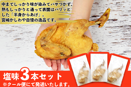 <半身からあげ(塩味)3本セット>準備でき次第翌々月までに順次発送【a0305_hi】