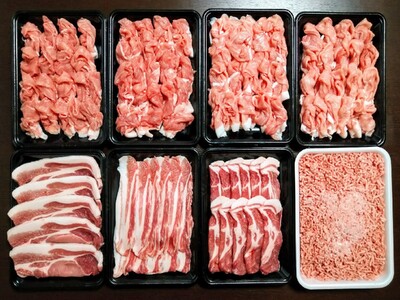 綾ポークバラエティー3.1kg(小分け8パック)セット(0057-019)