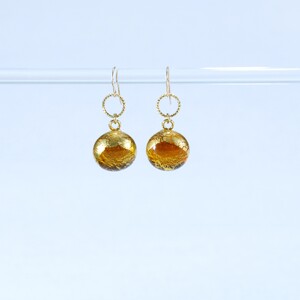 アクセサリー 金彩ピアス（カラー：アンバー）