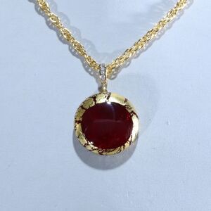 アクセサリー 金彩ペンダント（カラー：赤）民芸品・工芸品