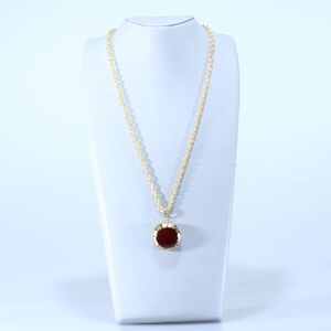 アクセサリー 金彩ペンダント（カラー：赤）