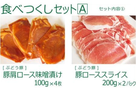 綾ぶどう豚やわらか味噌 食べつくし5種セットA（36-208）
