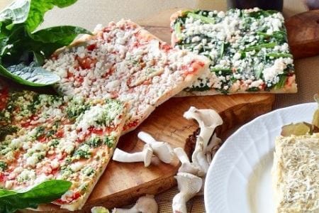 手作りラザニア&綾野菜の天然酵母ピザセット