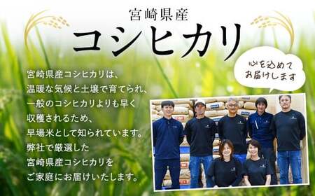 ＜令和7年産 宮崎県産コシヒカリ （無洗米） 5kg×5袋 計25kg チャック付き米袋＞お申込みの翌月末までに順次出荷 【c1449_ku_x1】 こしひかり コシヒカリ お米 米 コメ 国産