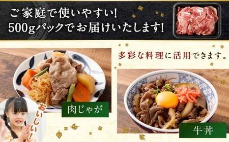 ＜黒毛和牛切り落とし 500g×1パック＞翌月末迄に順次出荷 【c1455_tu】 黒毛和牛 和牛 牛肉 肉 切り落とし 切落し お肉 国産 九州産 冷凍 宮崎県 高鍋町