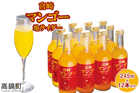c337_kt <宮崎マンゴー地サイダー245ml×12本セット>翌月末迄に順次出荷