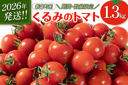 とまと 期間・数量限定＞［2026年発送］くるみのトマト 計1.3kg 宮崎県新富町