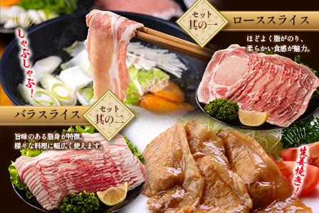 <2026年2月配送>宮崎県産 豚バラエティーセット合計3kg【B691-2602】