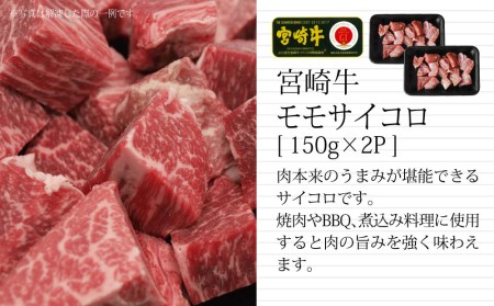 ＜宮崎牛＞2種類の部位を堪能！サイコロ肉 600g【B463-60】	
