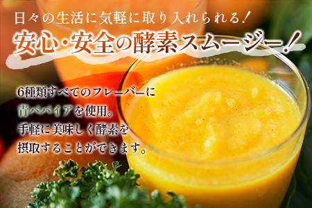 「定期便3か月コース」南国酵素スムージー　200ml×6本セット×3回　 野菜・果実ミックスジュース　青パパイア　果物　フルーツ　飲料　健康　栄養【D123】