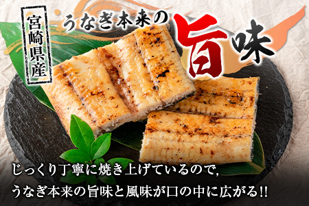 「こだま鰻」宮崎県産 うなぎ白焼き（2～3尾）計440g以上 国産 真空パック【C418】
