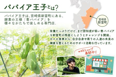 丸ごと贅沢！青パパイアパウダー（50g×3袋）［皮ごと粉末タイプ］【B629】