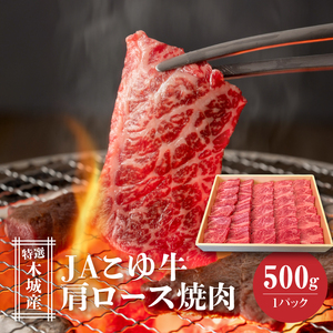 JAこゆ牛 特選木城産 肩ロース500g 焼肉用_K56_0004