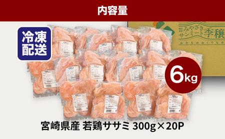 宮崎県産若鶏ササミ 小分け 6㎏ K16_0124