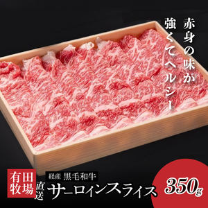 木城白木八重牧場育ちの黒毛和牛 贅沢の極み芯柱すき焼き用・しゃぶしゃぶ用サーロインスライス 350ｇ K20_0020_2