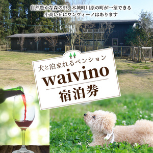 ＜犬と泊まれるペンション「wanvino」3000円分宿泊券＞ K15_0004_1								 