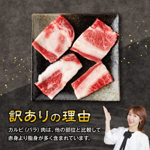 【訳あり】 宮崎牛 カルビ（ バラ ） 焼肉 500g 【 肉 牛肉 焼肉 BBQ 焼き肉 焼くだけ おかず 簡単調理 】