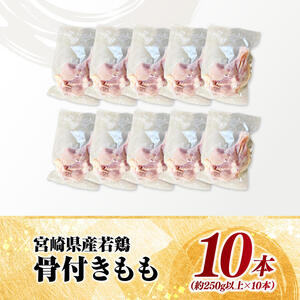 鶏肉 宮崎県産若鶏骨付きもも10本 鶏肉