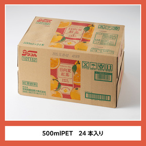 サンA 日向夏 紅茶 HINATA TEA 500mlＰＥＴ 24本 入り 【飲料 日向夏 紅茶 PET ジュース 長期保存 送料無料】