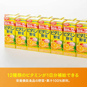 【3ヶ月定期便】栄養機能食品ビタミン野菜（紙パック）200ml×24本 【飲料類 野菜ジュース ミックスジュース 健康 飲みもの】