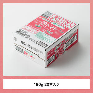 【9ヶ月定期便】伊藤園 熟トマト 190ｇ×20本【定期便 全9回 野菜飲料 野菜ジュース 野菜汁 ジュース トマトジュース 飲料 ソフトドリンク 完熟トマト】