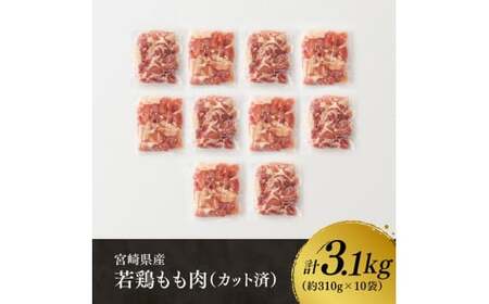 【6ヶ月定期便】宮崎県産 若鶏 もも肉 3.1kg 【 鶏肉 もも肉 肉 小分け からあげ チキン南蛮 国産 九州産 宮崎県産  送料無料 】