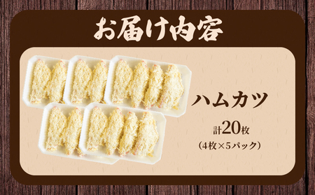 ハムカツ(計20枚) 豚 豚肉 加工品 国産_T006-0031