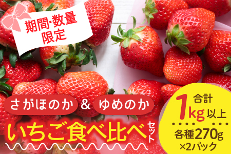 A443-R2 『さがほのか&ゆめのか』いちご食べ比べセット(JA尾鈴産)
